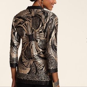 Chico’s Travelers Crushed Majestic Swirl Jacket